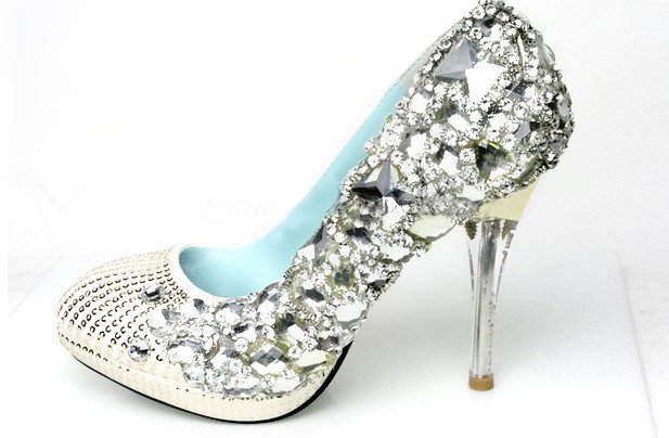 swarovski crystals and rhinestone shiny wedding shoes S017