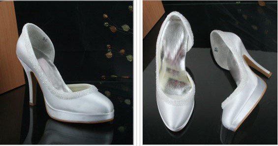 swarovski crystals and leather wedding shoes S022