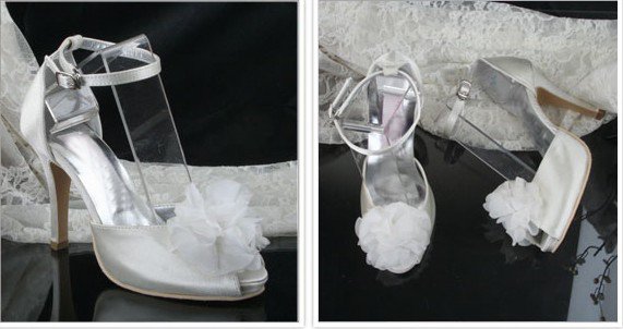 swarovski crystals and leather wedding shoes S024