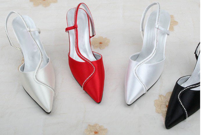 swarovski crystals and rhinestone bridal shoes S031