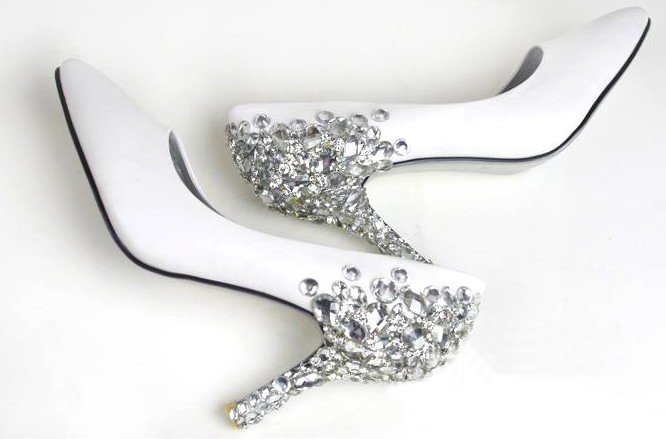 swarovski crystals and rhinestone bridal shoes S036