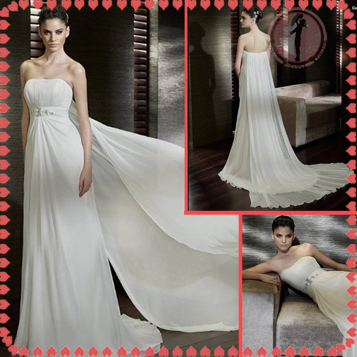 Free shipping beach wedding dress 2012 EC375