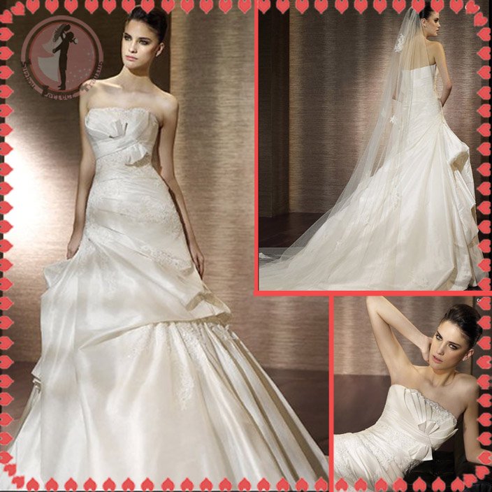Free shipping the most popular lace wedding dress 2012 EC382