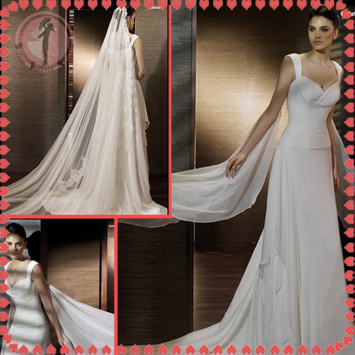 Free shipping the most popular beach 2012 wedding dress EC387