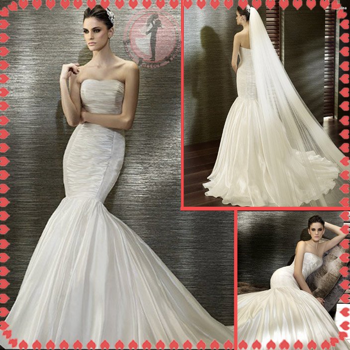 2012 new model mermaid bridal wedding dress EC414