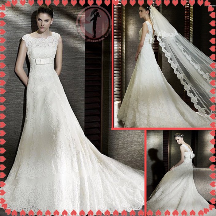 2012 new model bridal lace wedding dress EC415