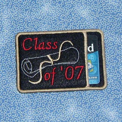 Class of Embroidered Gift or Business Card Holder