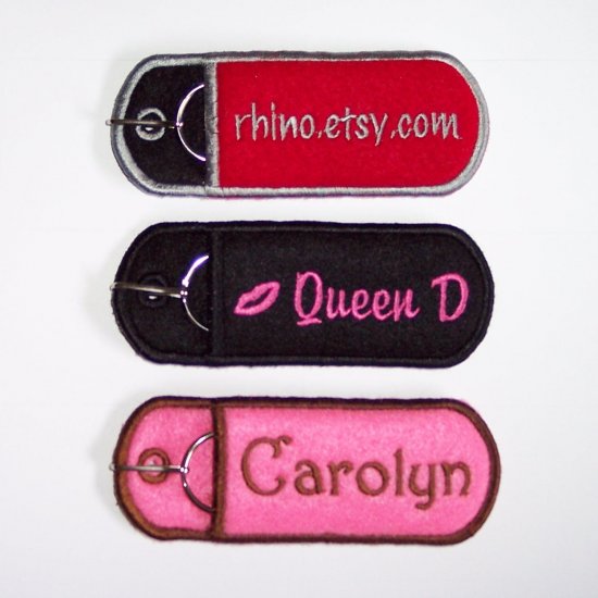 Custom Personalized - YOUR NAME HERE - Key Chain Lip Balm, USB Drive or Lighter Holder