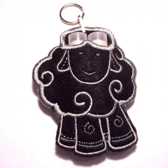 Baa Baa Black sheep - lipbalm, usb, breath mint holder keychain