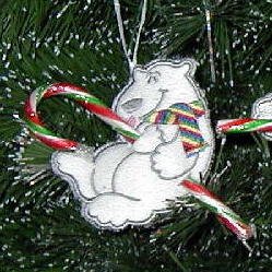 Polar Bear Candy Cane Hugger