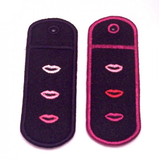 Embroidered Keychain Chapstick or Lighter Holder