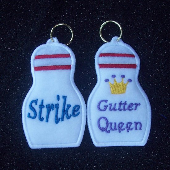 Bowling Pin Lip Balm/USB/Lighter holder keychain