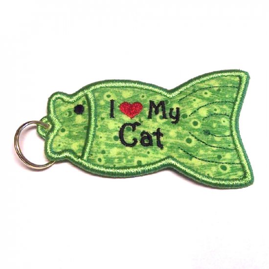 I Heart my Cat USB/Lip Balm/Lighter Holder Keychain