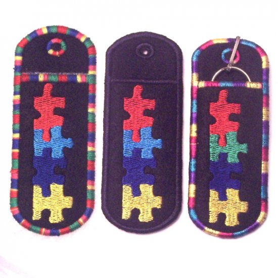Autism Awareness Lip Balm/Chapstick/USB Holder Keychain