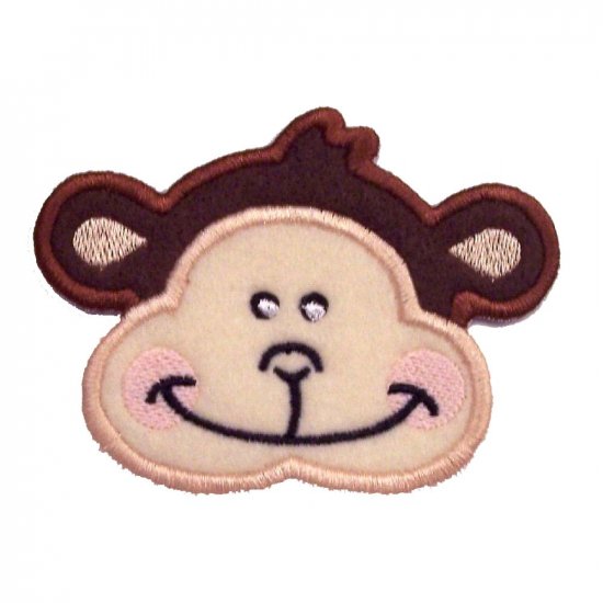 EMBROIDERED MONKEY FACE PATCH