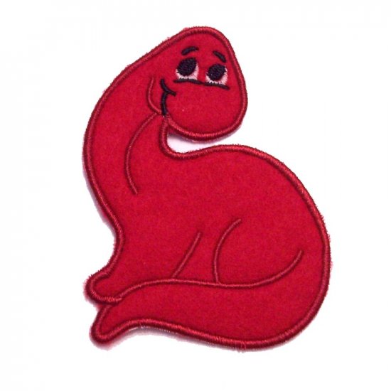 PAT THE APATOSAURUS IRON ON PATCH