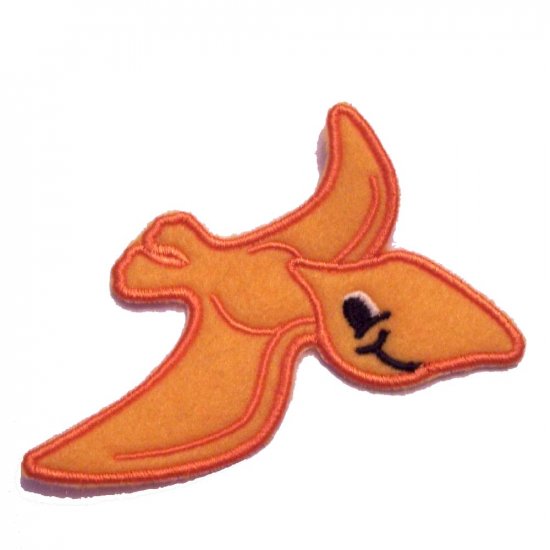 Pterry the Pterodactyl Embroidered Iron on Patch