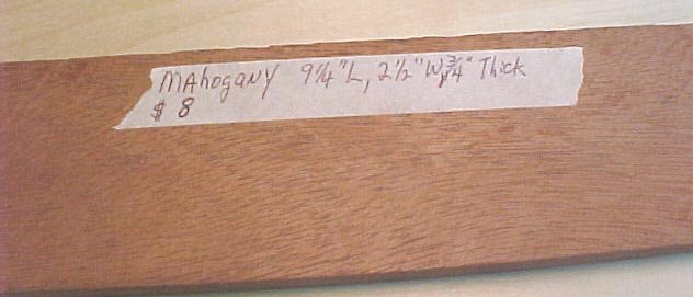 Mahogany handle material #128