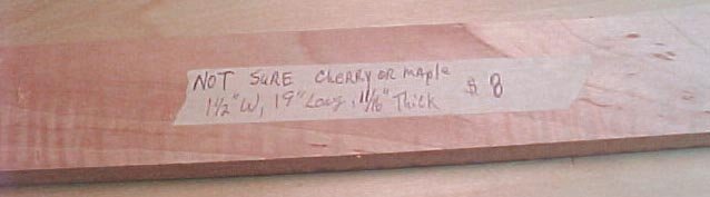Cherry or maple handle material #129