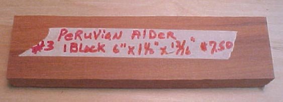 Peruvian alder handle material #122