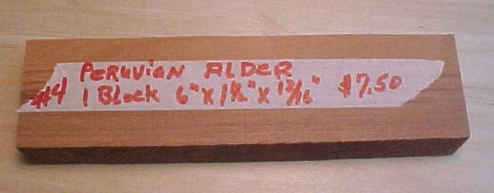 Peruvian alder handle material #123