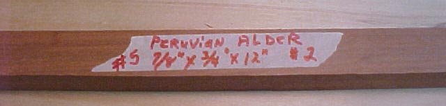 Peruvian alder handle material #126