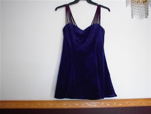 Womens Blue Velour Party / Prom / Club Dress