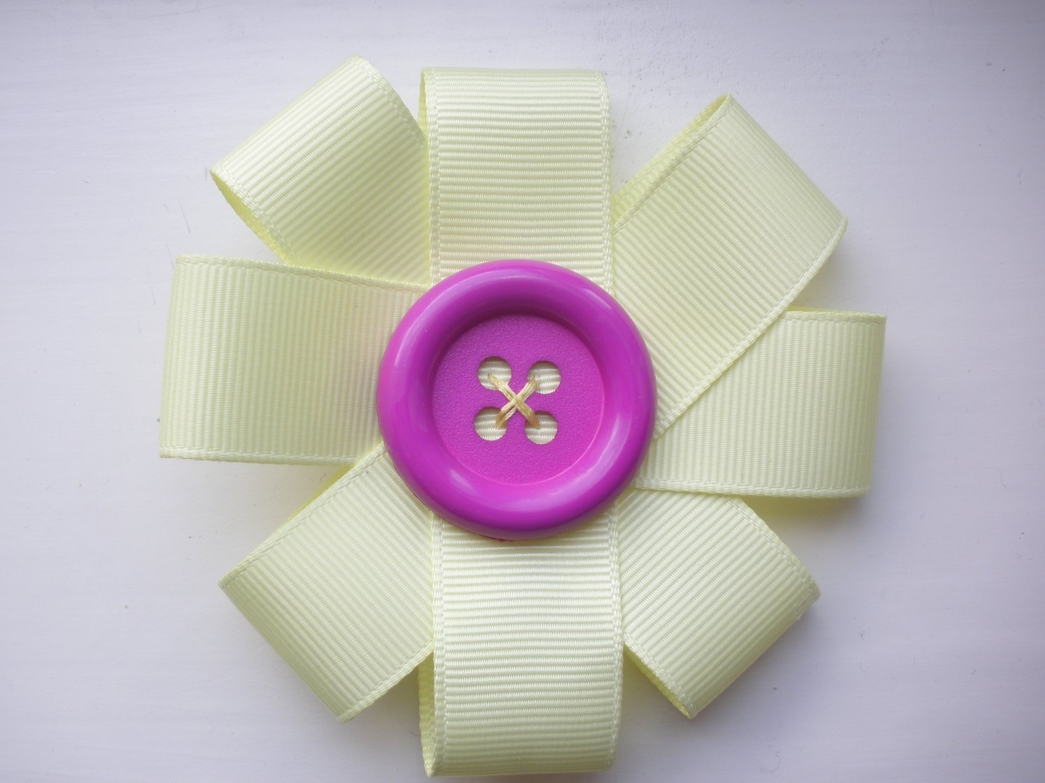 Yellow Ribbon Hair Flower