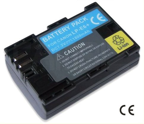 Canon LP-E6 DSLR Battery (1800mAh) for EOS 5D Mark II, 7D, 60D