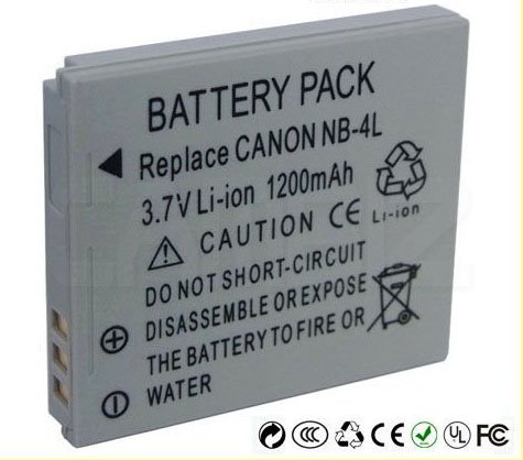 Canon NB-4L DSLR/Camcoder Battery (1200mAh) for Powershot, IXUS Series