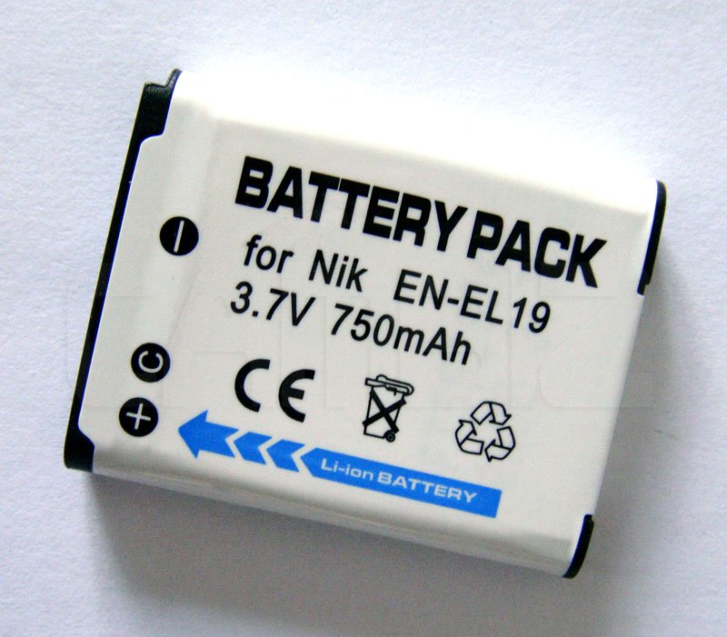 Nikon EN-EL19 Battery (750mAh) for COOLPIX S2500, COOLPIX S3100, COOLPIX S4100