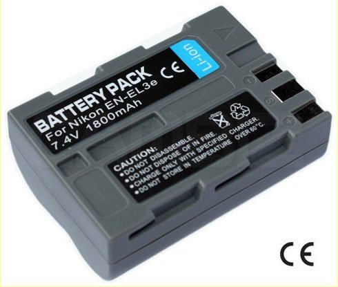 Nikon EN-EL3e DSLR Battery (1800mAh) for Nikon D50,D70,D70s,D80,D90,D100,D200,D300,D300s,D700