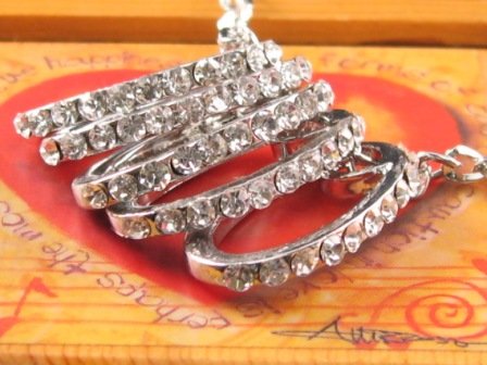 SN048 Crystal Sandal Silver Pendant Necklace Best Gift Idea