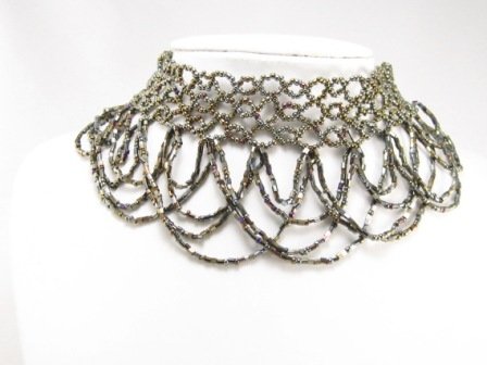 SN088 Elegant Victorian Style Beads Necklace Best Gift Idea