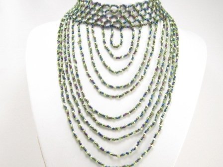 SN089 Elegant Cocktail Victorian Style Beads Necklace Best Gift Idea