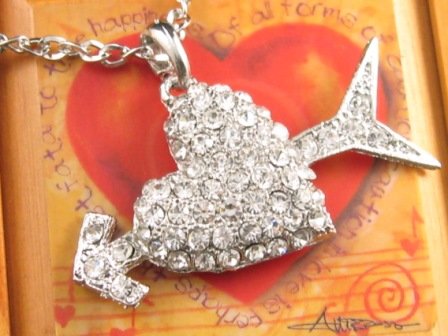 SN104 Elegant Crystal Heart Silver Pendant Necklace Best Gift Idea