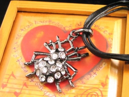 SN333 Crystal Spider Pendant Necklace Best Gift Idea