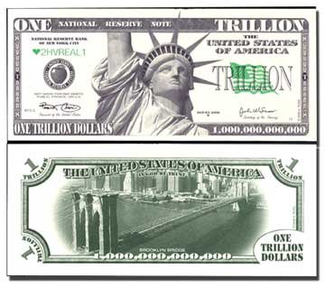 AR113 100 Brooklyn Bridge Trillion Dollar Bill