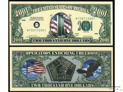 NM006 100 TWIN TOWERS - 2001COMMEMORATIVE BILL