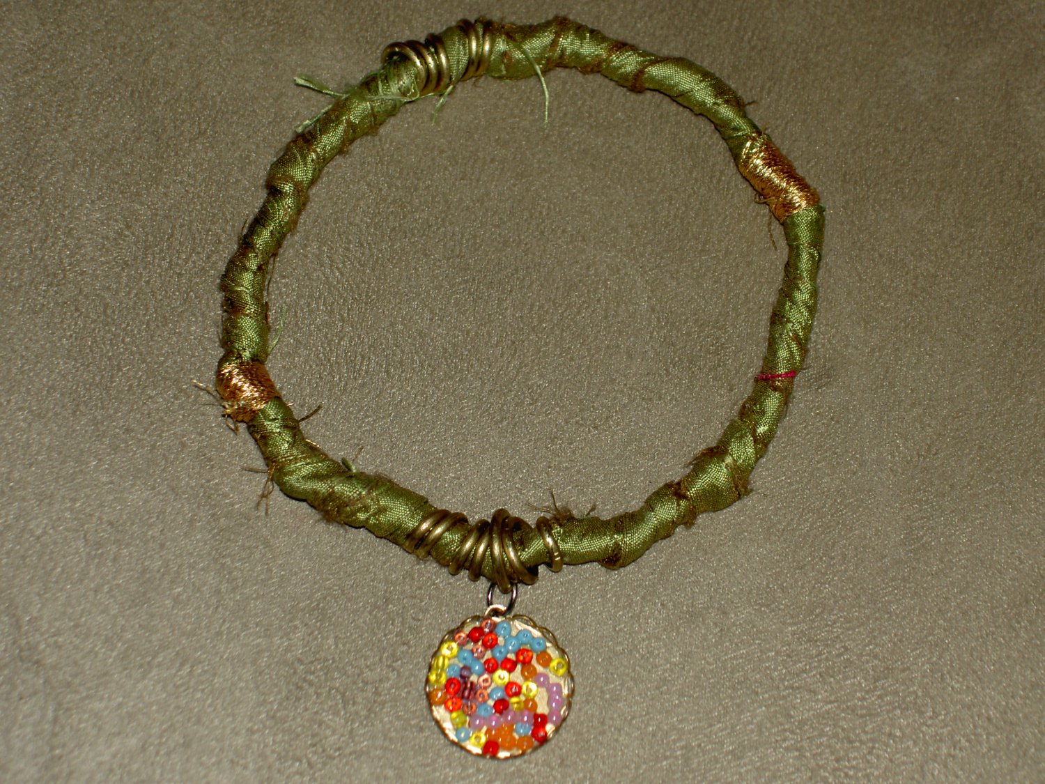 Green Forest Silk Bracelet Bangle