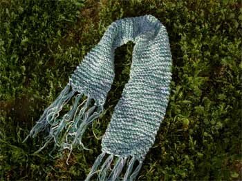 leaves green and shinning white of forest-scarf