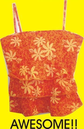 Girls Honua Spagetti Strap Orange Top - ADORABLE NWOT 13/14