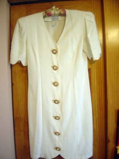 Jodi Michaels Womens Summer Dress Pearl Buttons GORGEOUS! sz 5