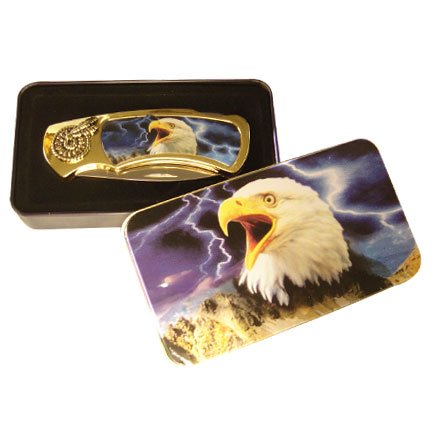 Eagle Knife in Metal Tin