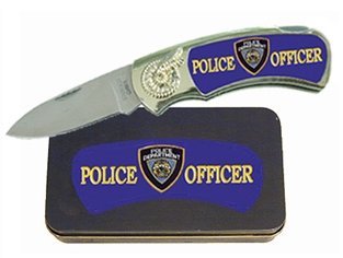 Police Knife in Metal Tin