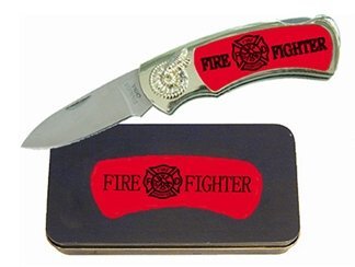 Fire Fighter Knife in Metal Tin