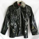 Girl's Black Sparkled Rain Coat - Size 14/16