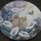 Alluring Lilies Cat Plate by The Bradford Exchange Alluring Lilies Cat Plate by The Bradford Exchange