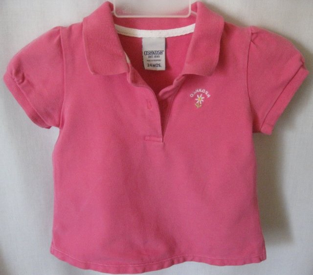 Girl's Pink Oshkosh Shirt - Size 24 months