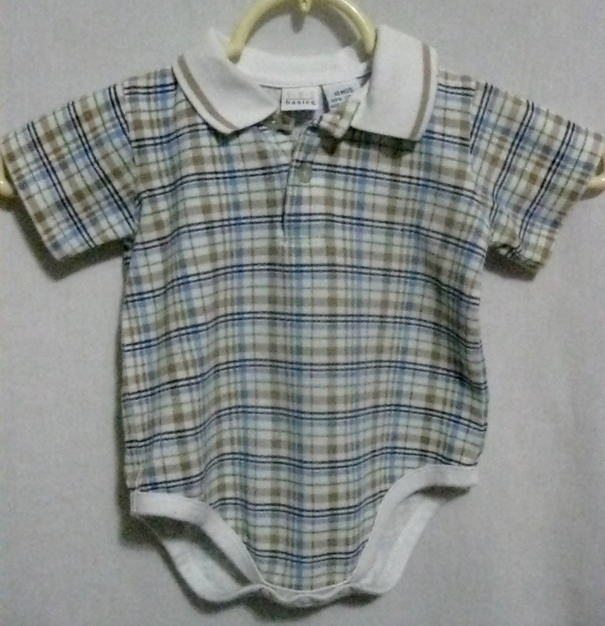 Boy's Plaid Romper - Size 18 months